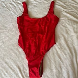 Brand New American Apparel Red Sleeveless One Piece Bikini
